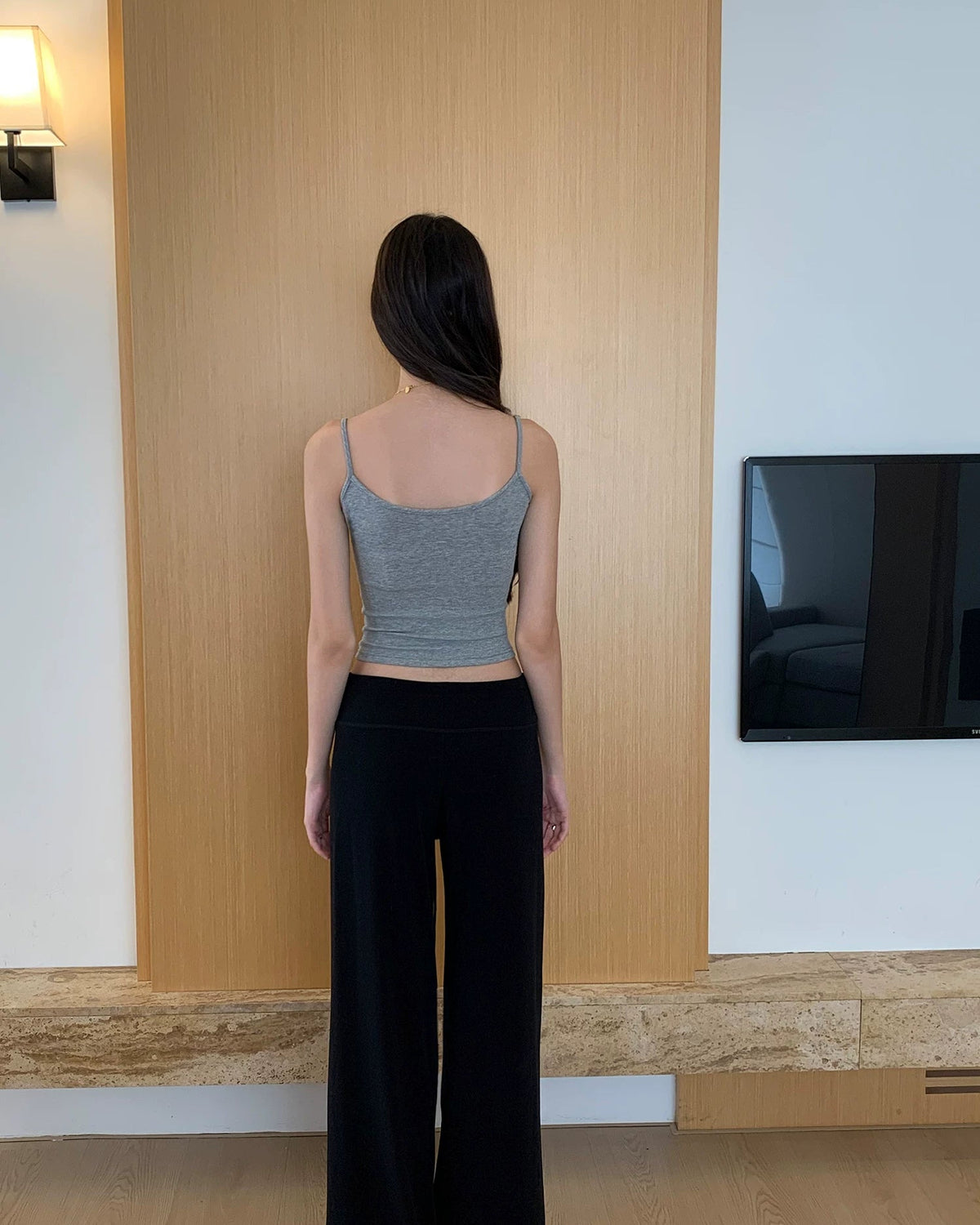 Soft Drawstring Wide-Leg Pants