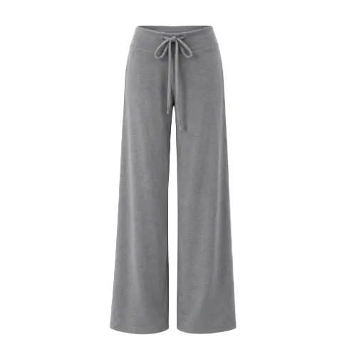 Soft Drawstring Wide-Leg Pants