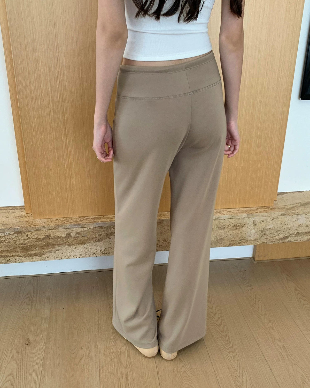 Soft Drawstring Wide-Leg Pants