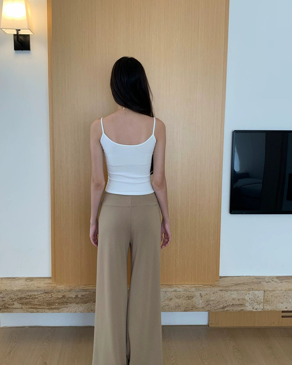 Soft Drawstring Wide-Leg Pants