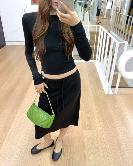 Ran | Soft Lyocell Modal Long Sleeve & Midi Skirt Set