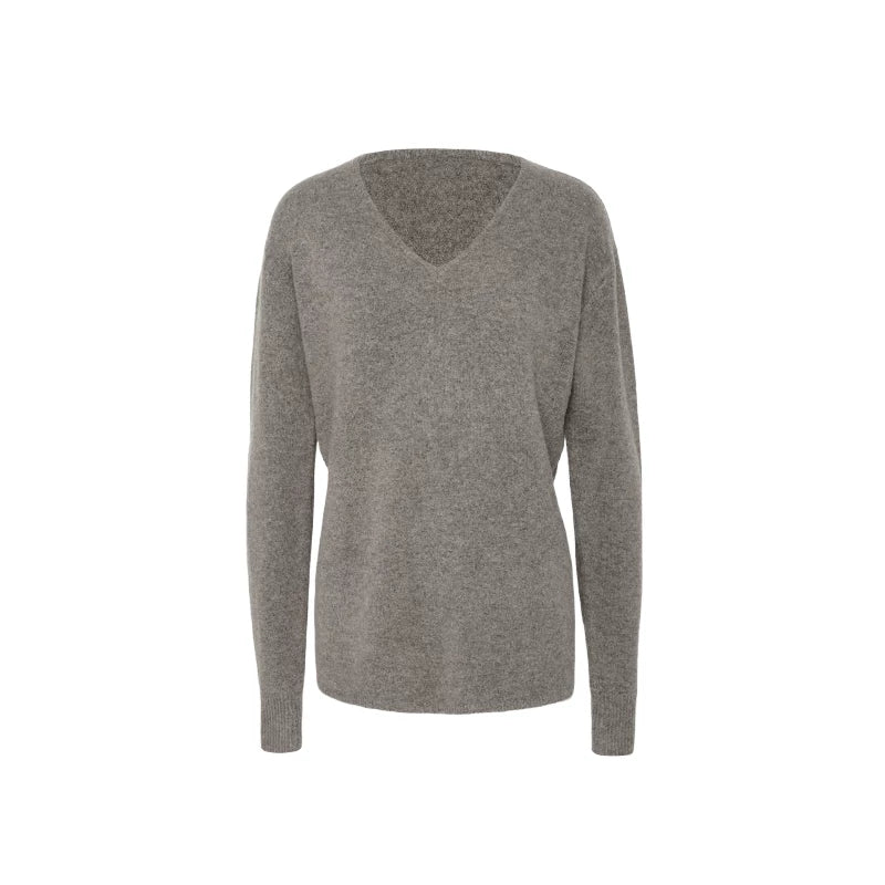 Soft Wool Blend V-Neck Sweater