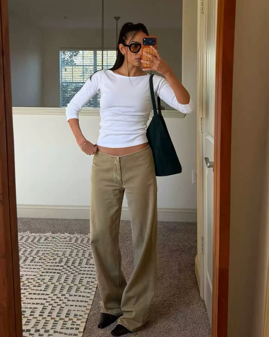 Sport Low-Rise Drawstring Jeans