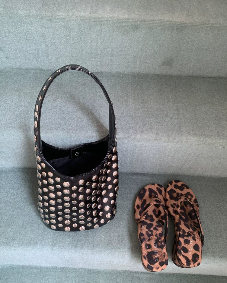 Studded Dot Hobo Bag