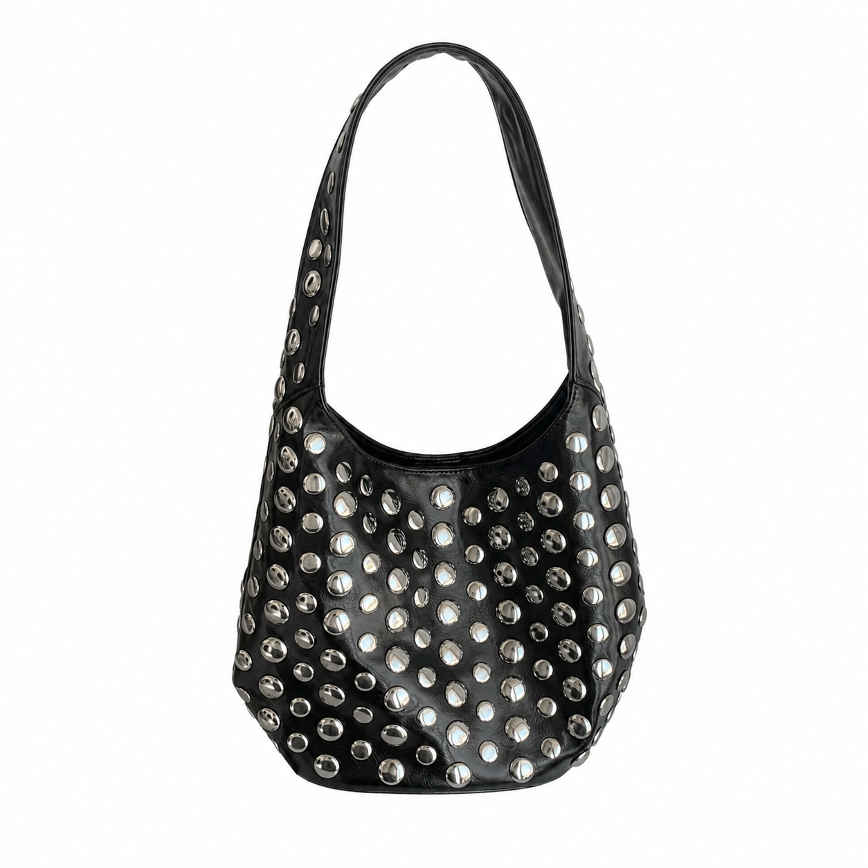 Studded Dot Hobo Bag