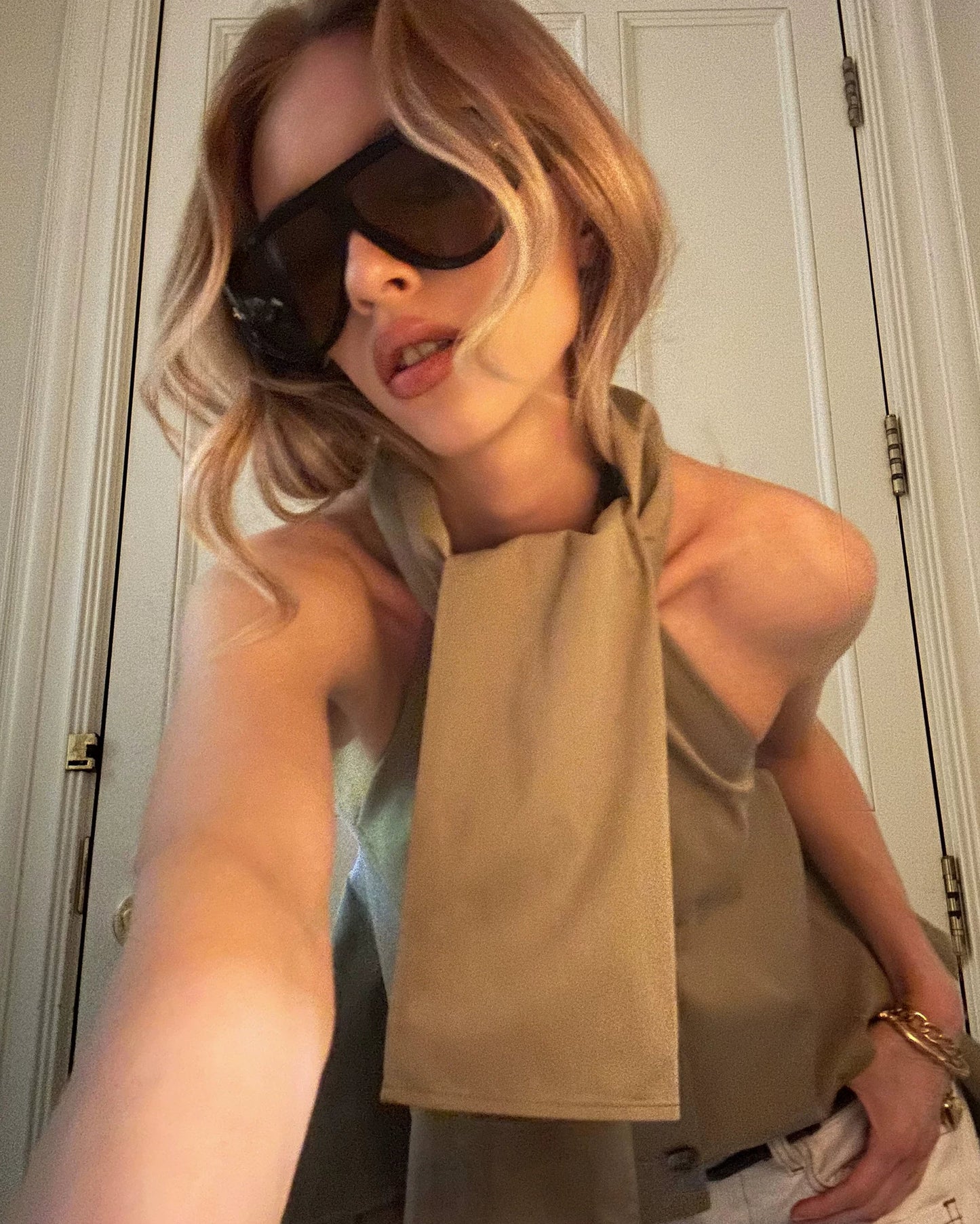 0122stepll | Trench Inspired Halter Vest Top