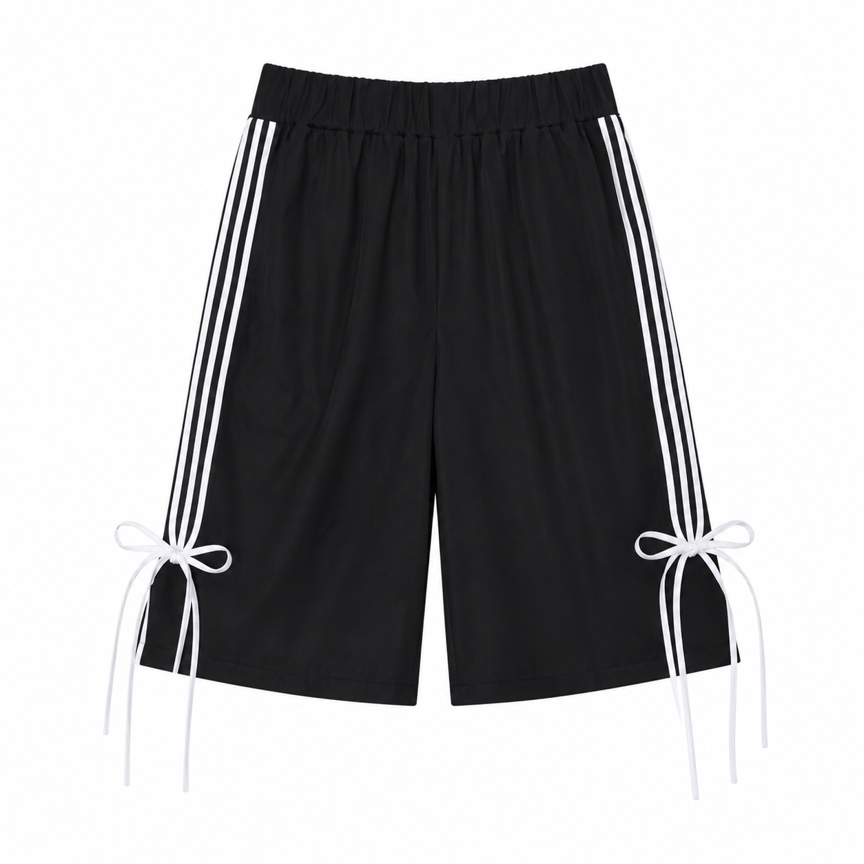 Elle ｜Triple-Stripe Bow Capri Pants