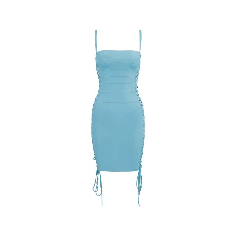 Upturn Lace-Up Mini Dress