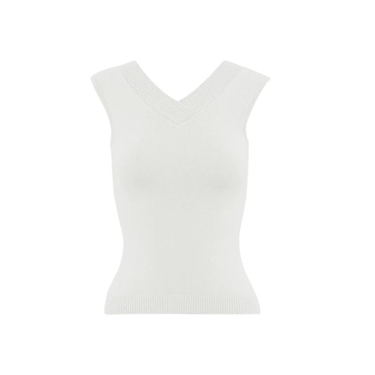V-Neck Knit Vest Top