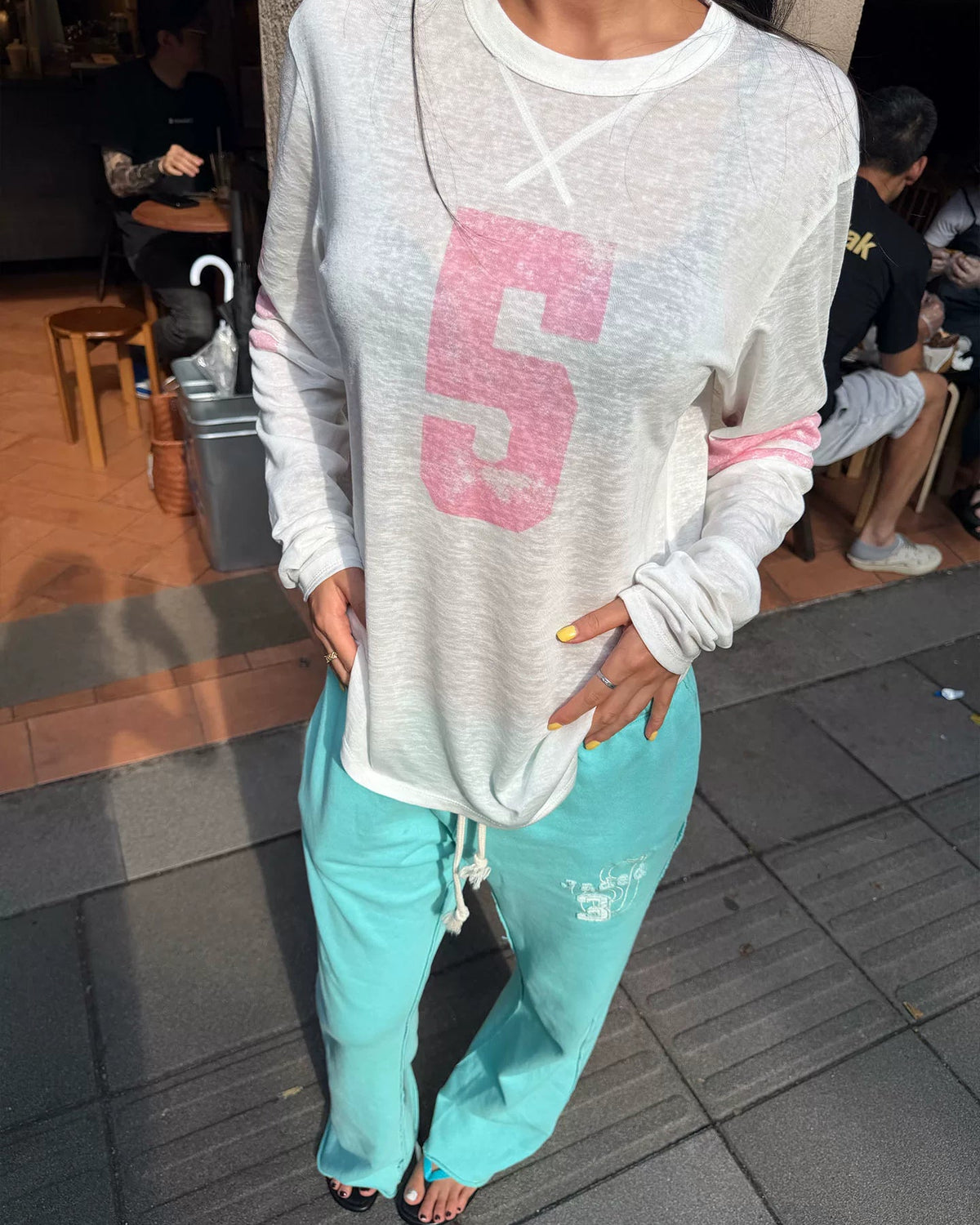 Varsity 5 Sheer Long Sleeve Tee