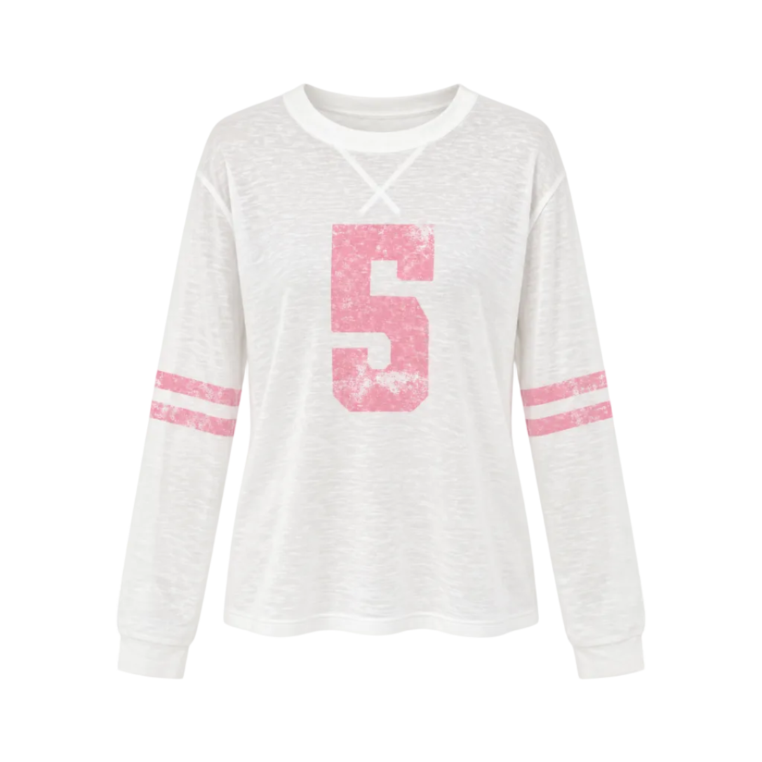 Varsity 5 Sheer Long Sleeve Tee