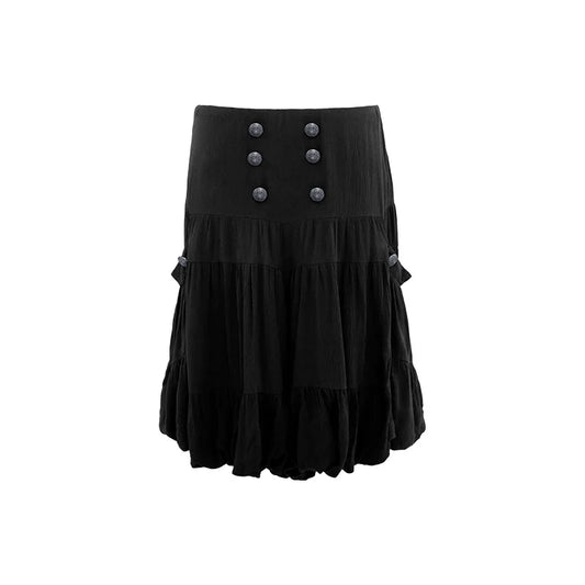 Vintage Button Bloom Midi Skirt