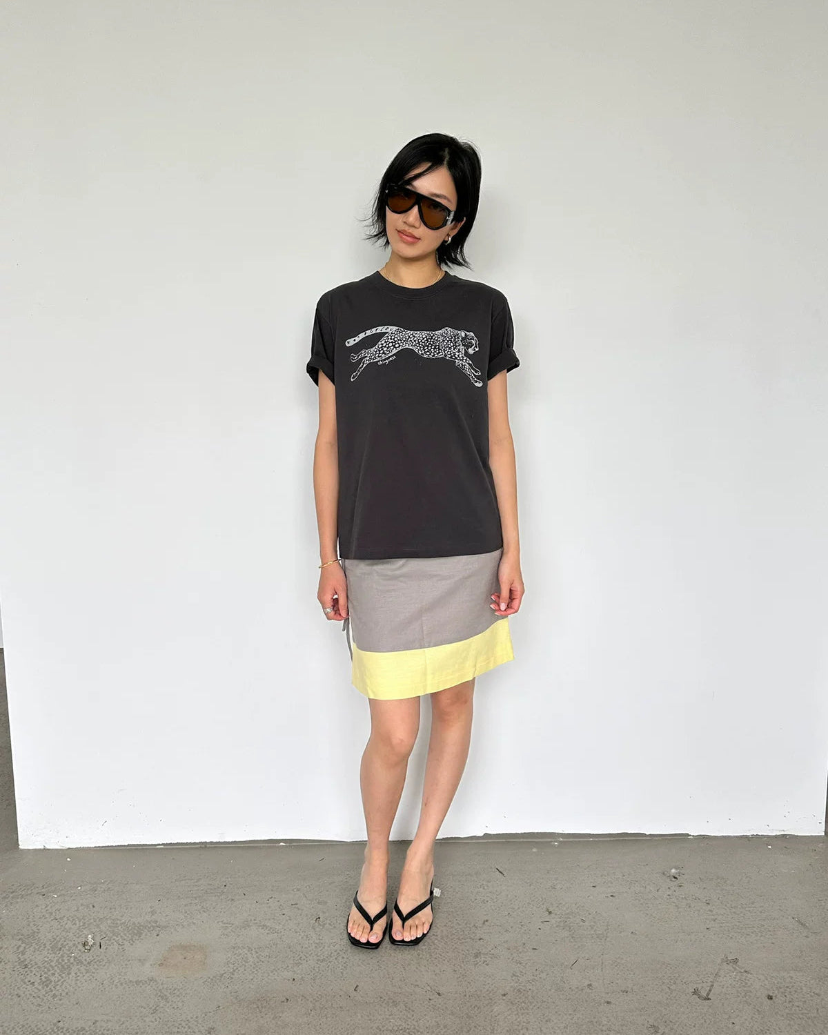 Elle | Vintage Leopard Graphic Cotton T-Shirt