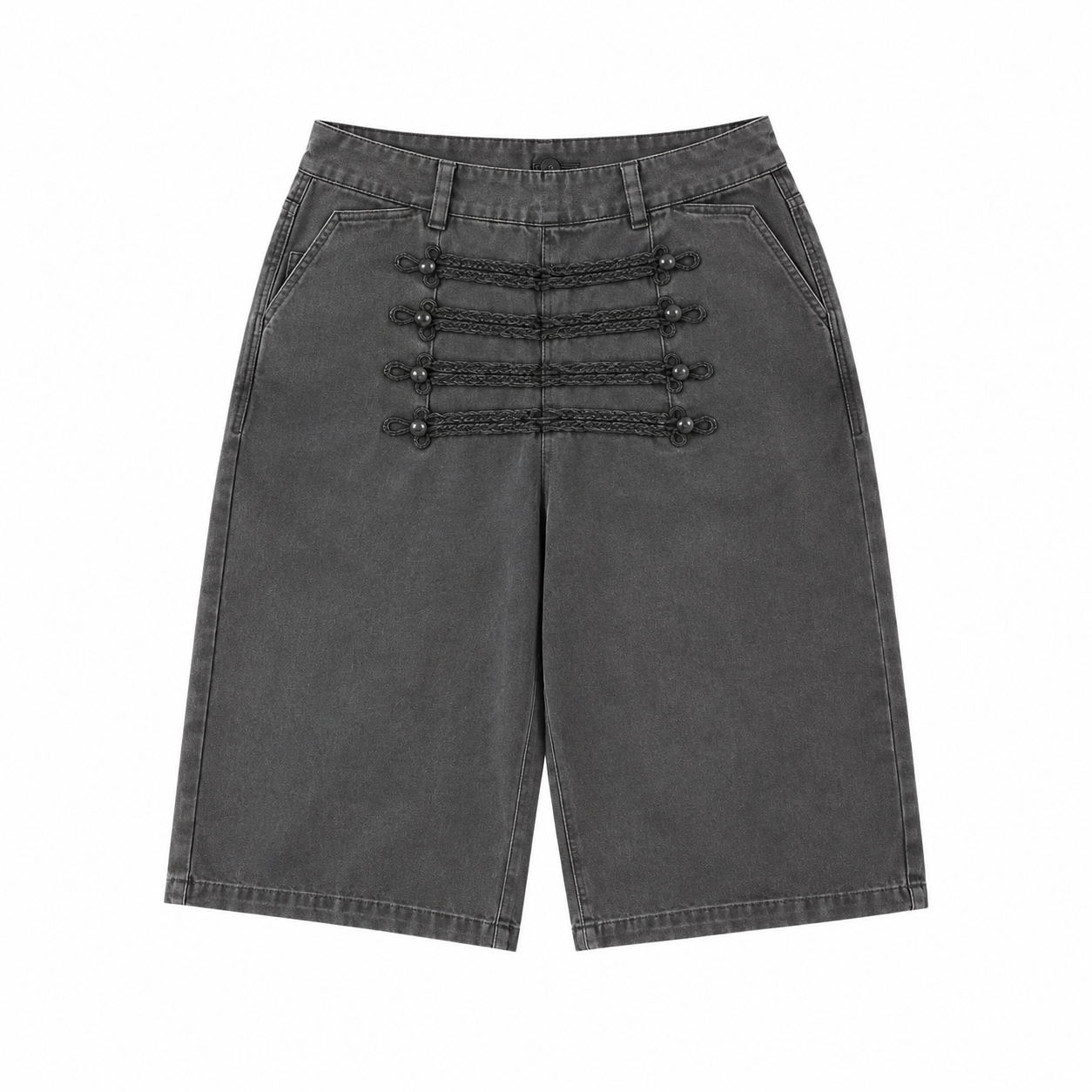 Sleep at 11 | Vintage Washed Napoleon Button Bermuda Capri Shorts