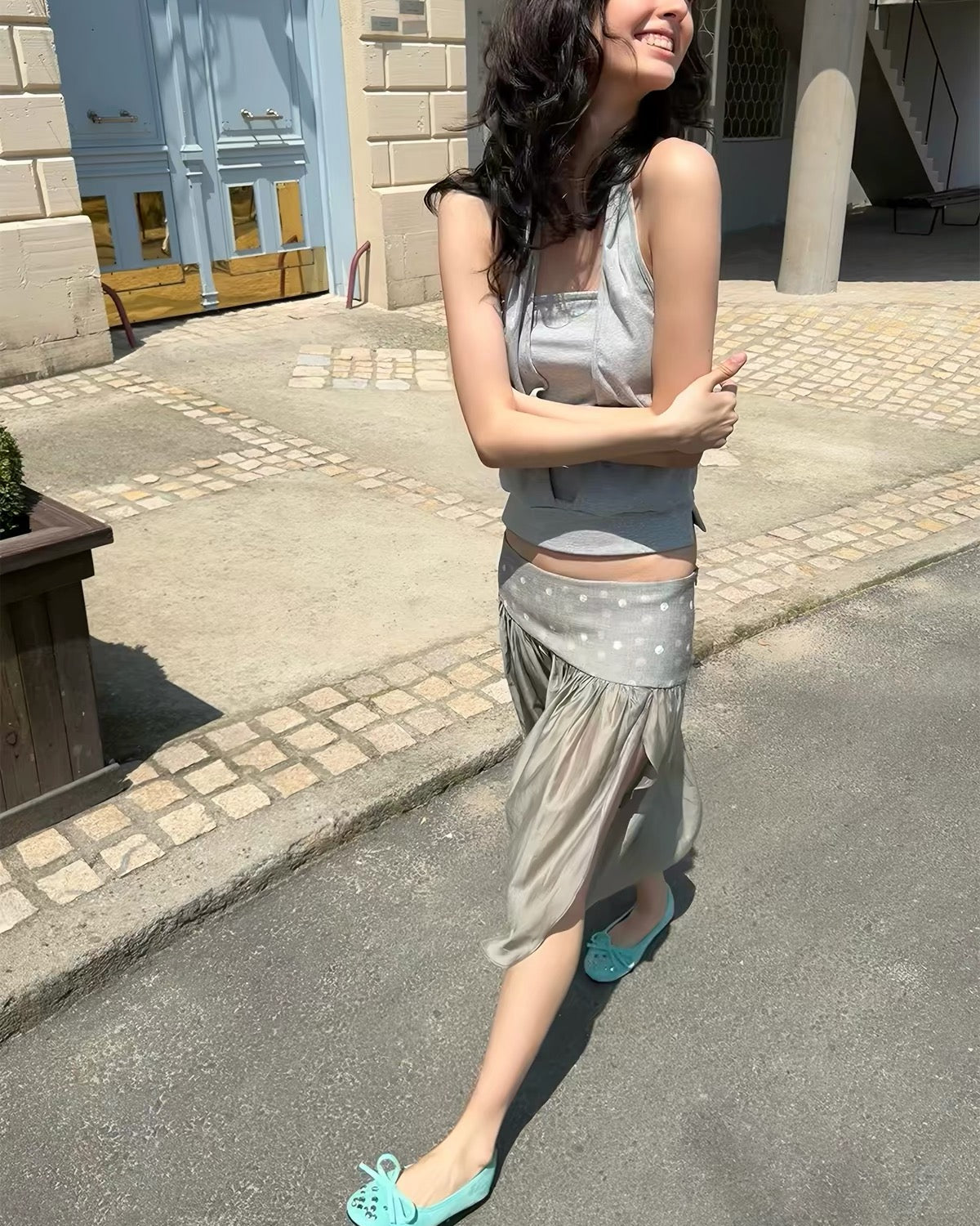 That’s Neat | “Wavepoint” Polka Dot Skirt Pants