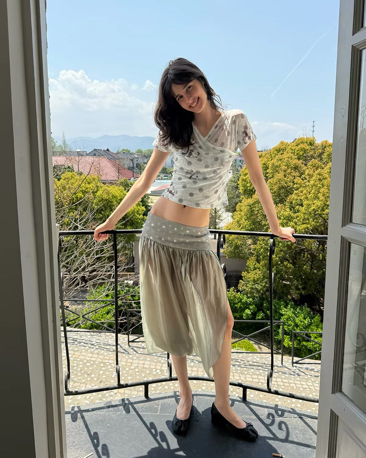 That’s Neat | “Wavepoint” Polka Dot Skirt Pants
