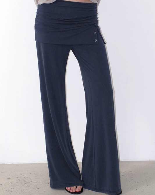 Wrap Waist Wide Leg Lounge Pants