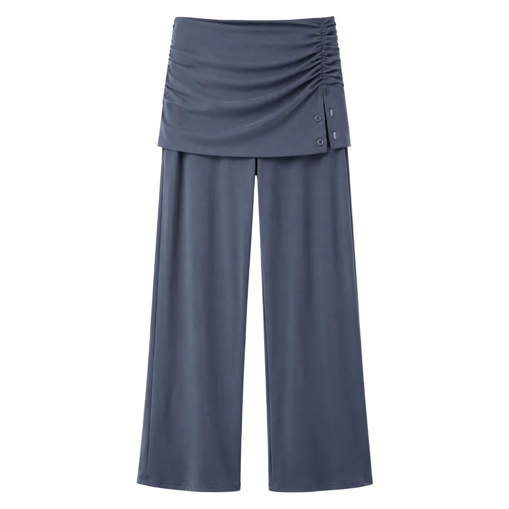 Elle | Wrap Waist Wide Leg Lounge Pants