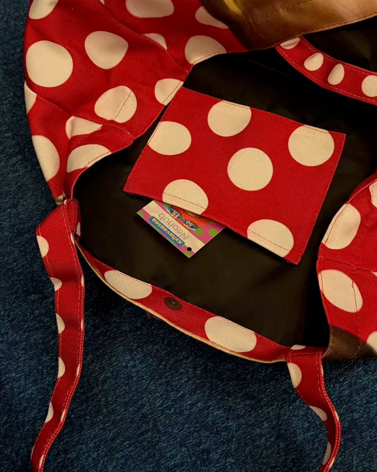 xxhaveasea | Neohub x Blythe Doll Graphic Polka Dot Tote Bag