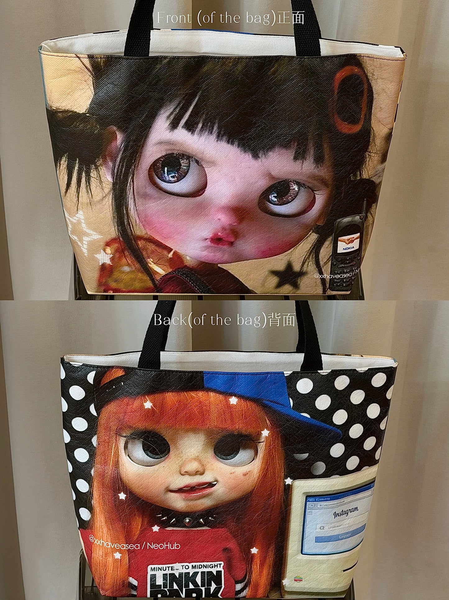 xxhaveasea | Neohub x Blythe Doll Graphic Tote Bag