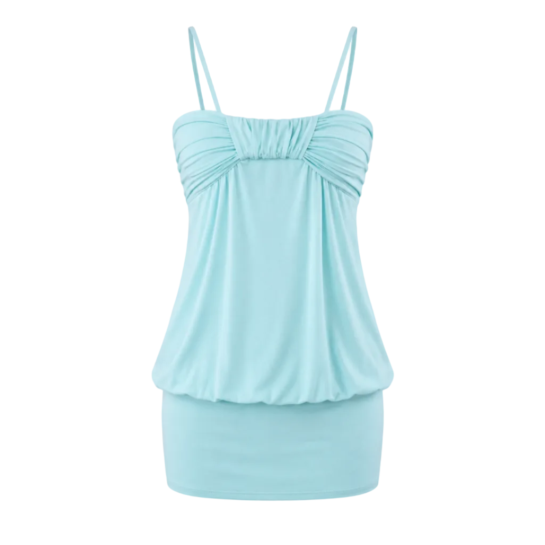 Y2K Ruched Halter Mini Dress