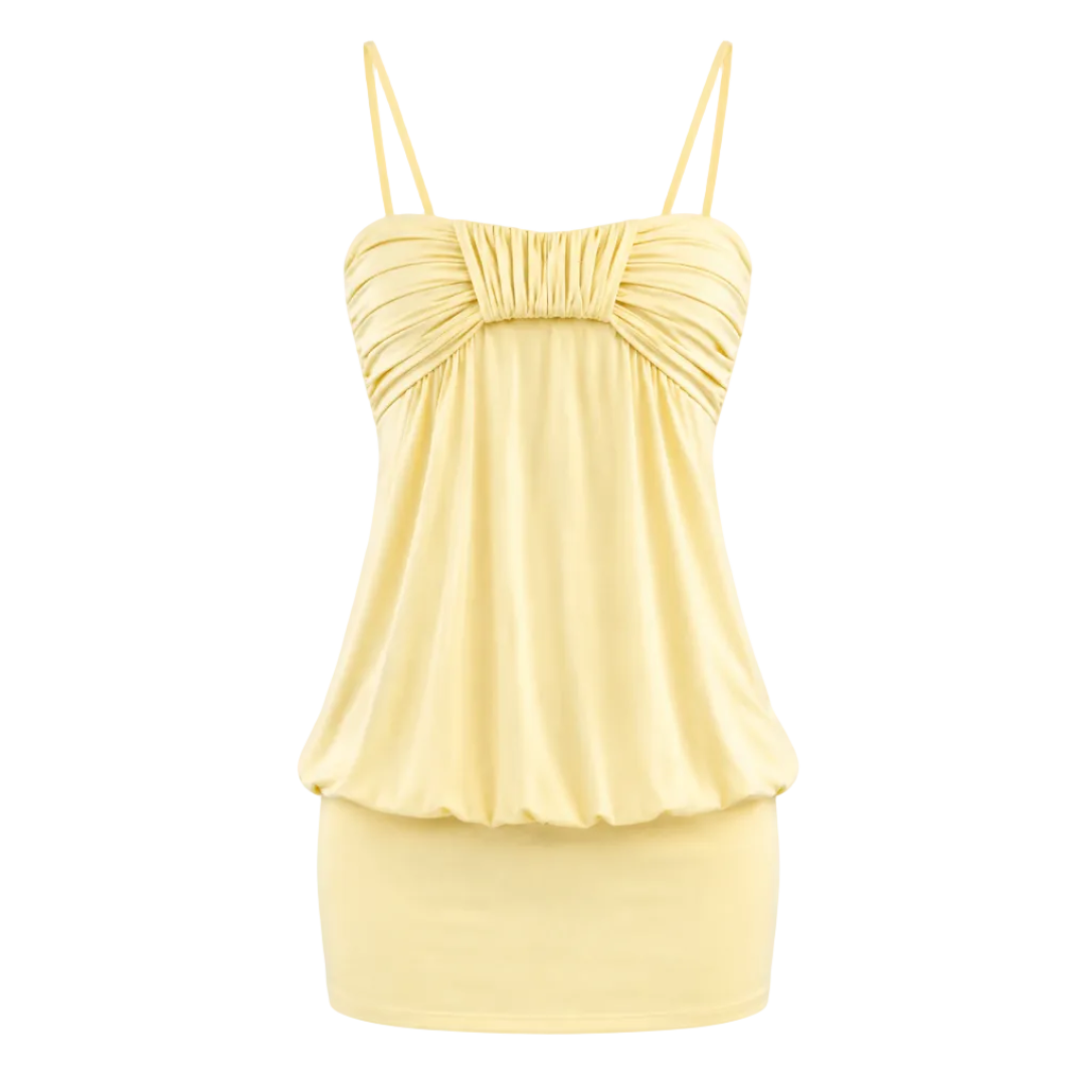 Y2K Ruched Halter Mini Dress